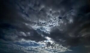 Moonlit dramatic cloudscape at night